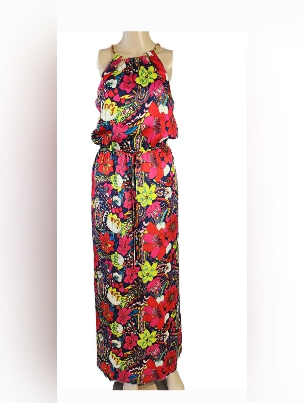 Laundry by Shelli Segal Halter maxi dress size 10